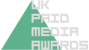 Logo of the UK Producer Medal Awards, featuring text in a triangular design with a green and gray color scheme.